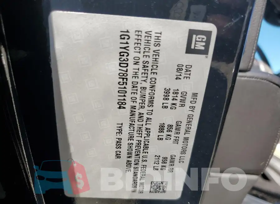1G1YG3D78F5101184 Photo# 12