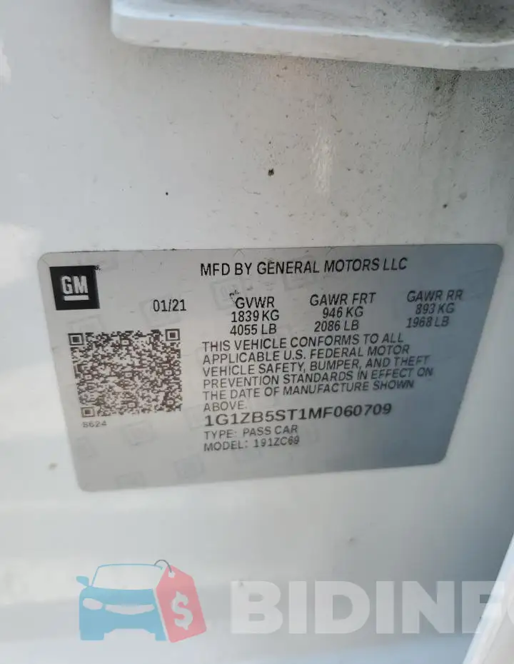 1G1ZB5ST1MF060709 Photo# 12
