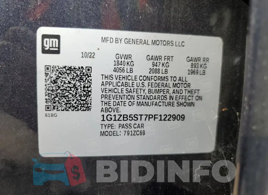 1G1ZB5ST7PF122909 Photo# 12