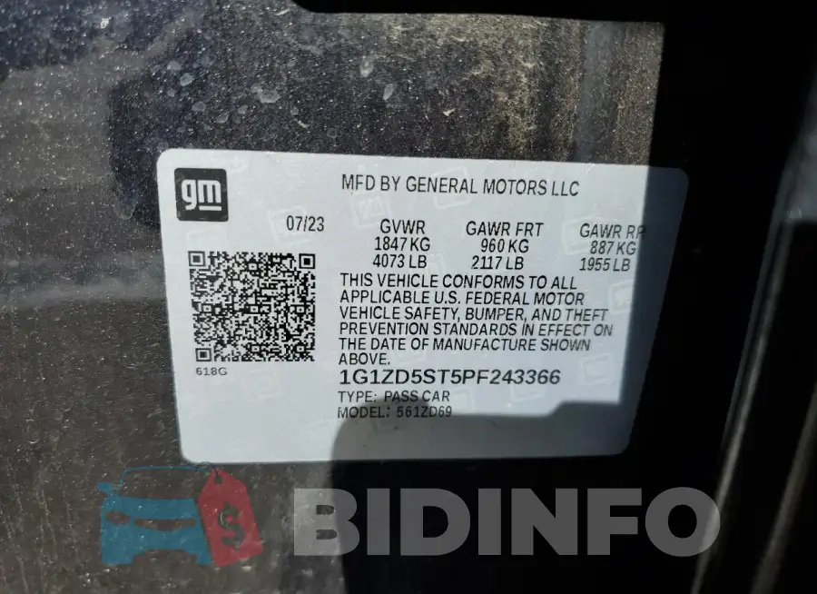 1G1ZD5ST5PF243366 Photo# 13