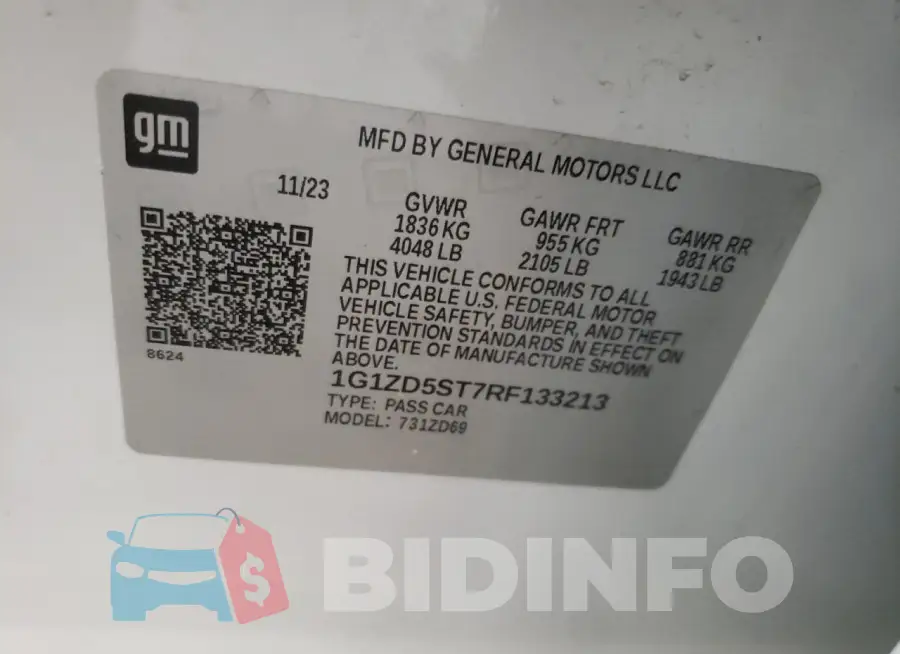 1G1ZD5ST7RF133213 Photo# 12