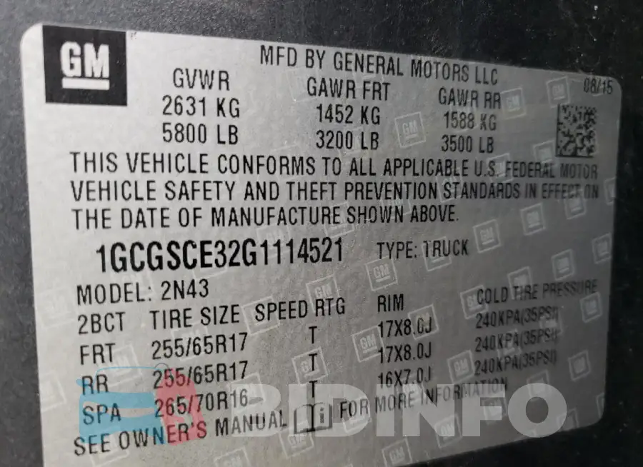 1GCGSCE32G1114521 Photo# 12