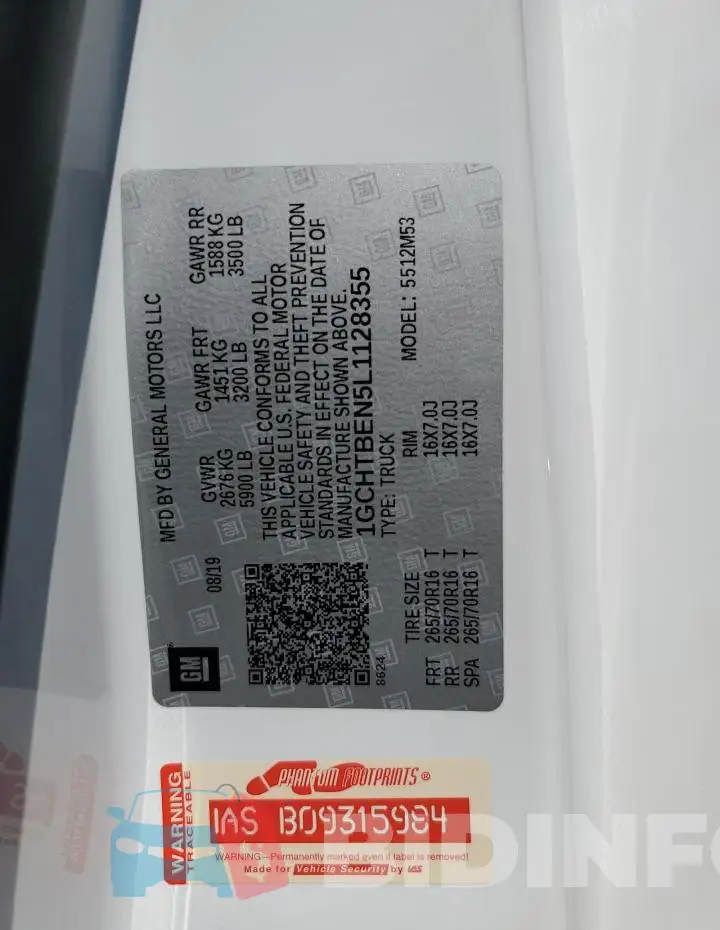 1GCHTBEN5L1128355 Photo# 12