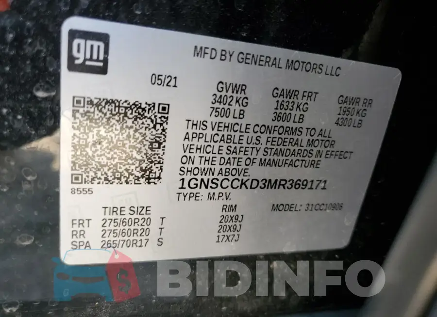 1GNSCCKD3MR369171 Photo# 13