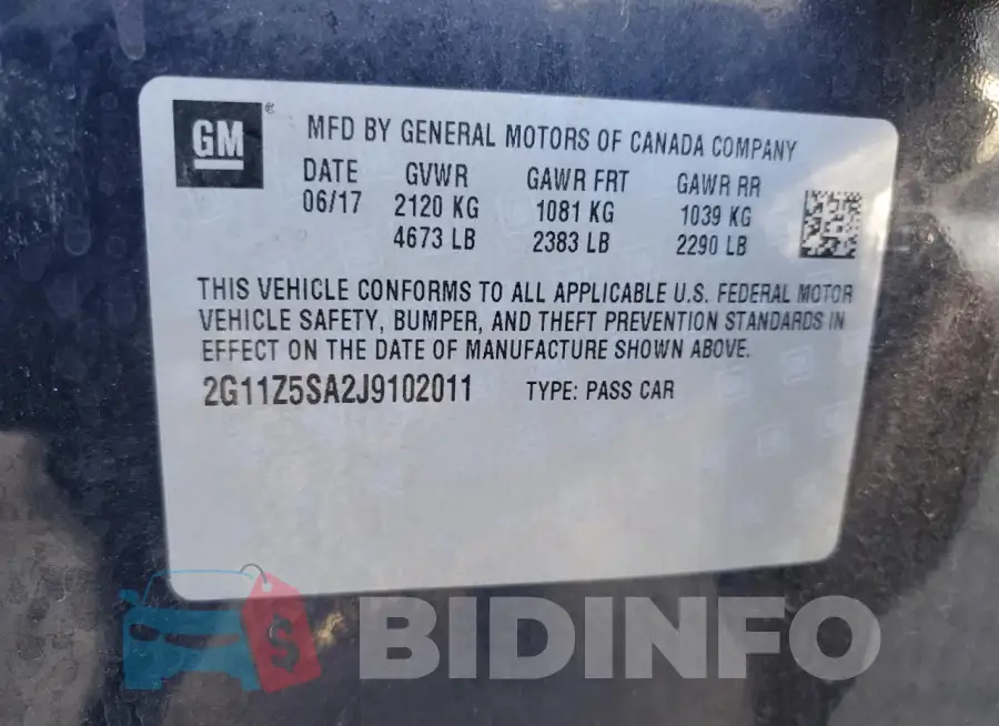 2G11Z5SA2J9102011 Photo# 12
