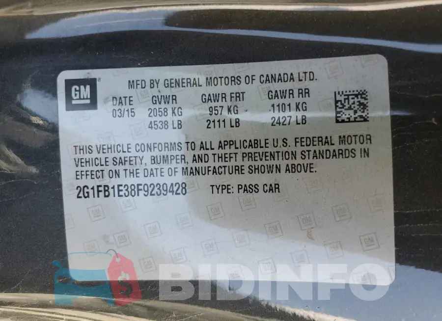 2G1FB1E38F9239428 Photo# 12