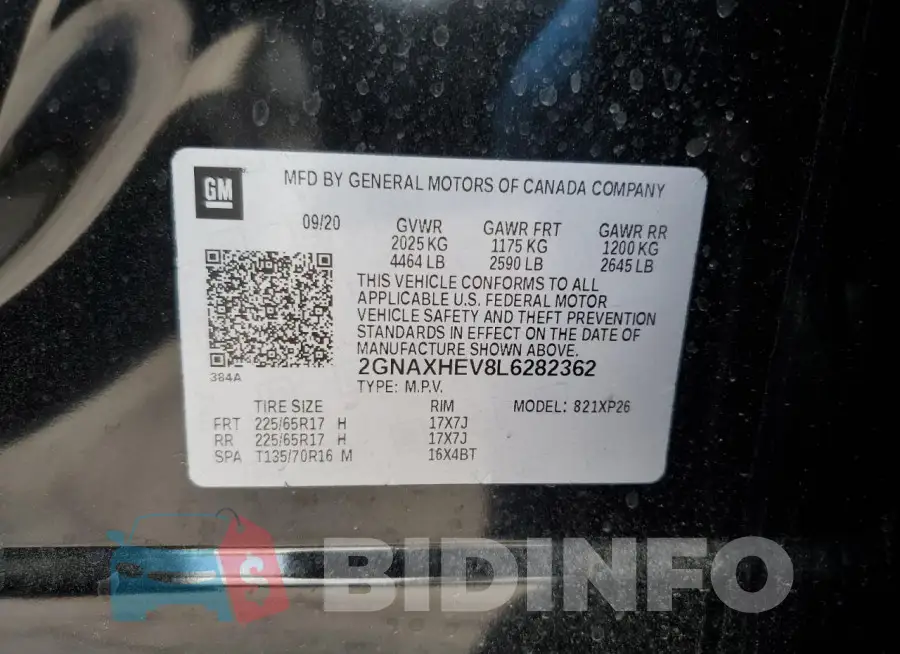 2GNAXHEV8L6282362 Photo# 14