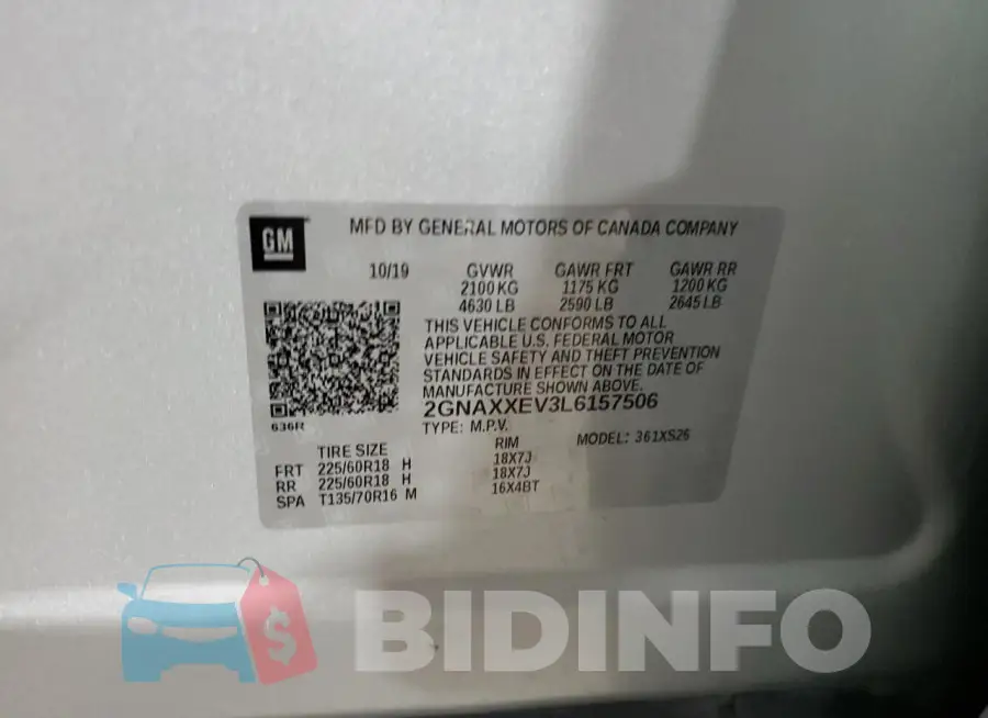 2GNAXXEV3L6157506 Photo# 13