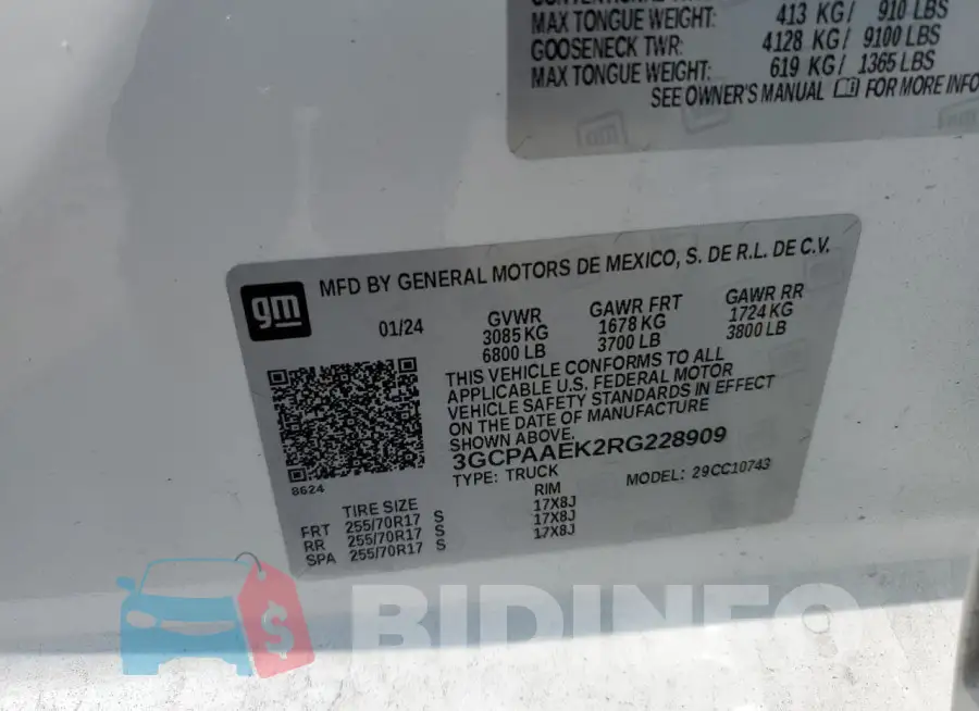 3GCPAAEK2RG228909 Photo# 12