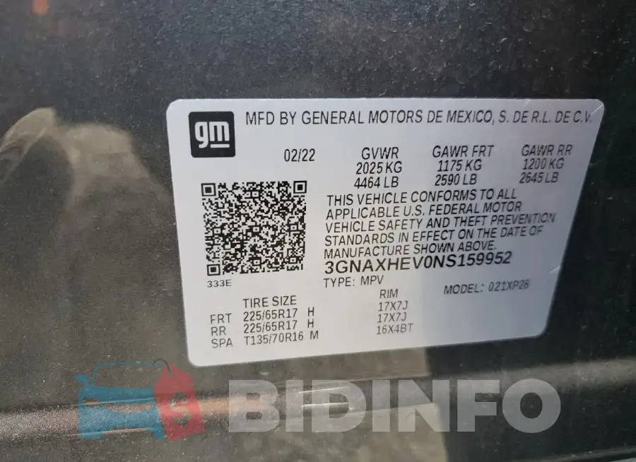 3GNAXHEV0NS159952 Photo# 12
