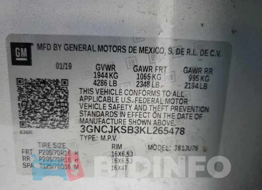 3GNCJKSB3KL265478 Photo# 13