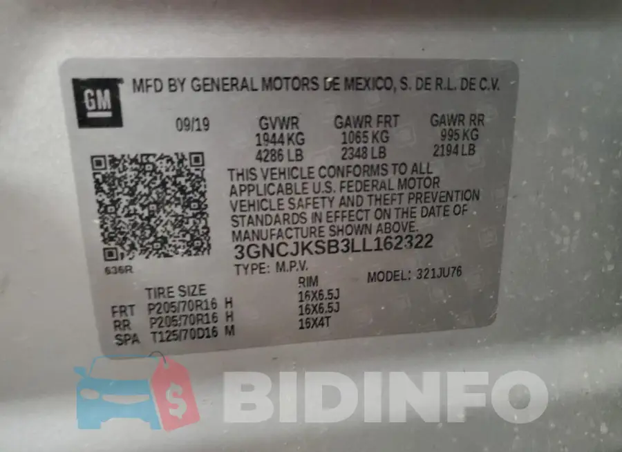 3GNCJKSB3LL162322 Photo# 13