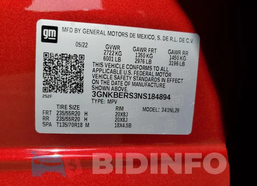 3GNKBERS3NS184894 Photo# 14