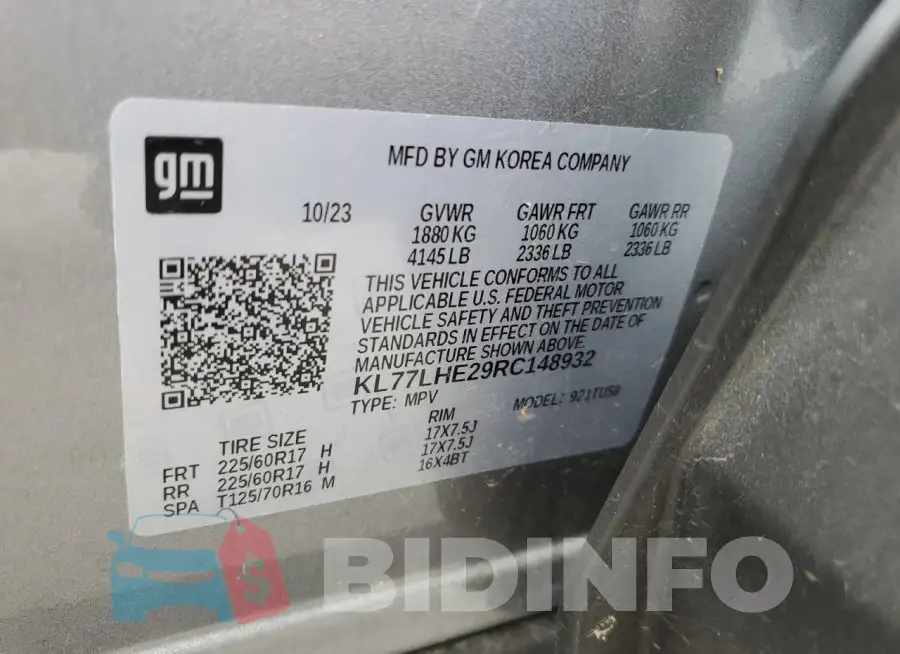 KL77LHE29RC148932 Photo# 12
