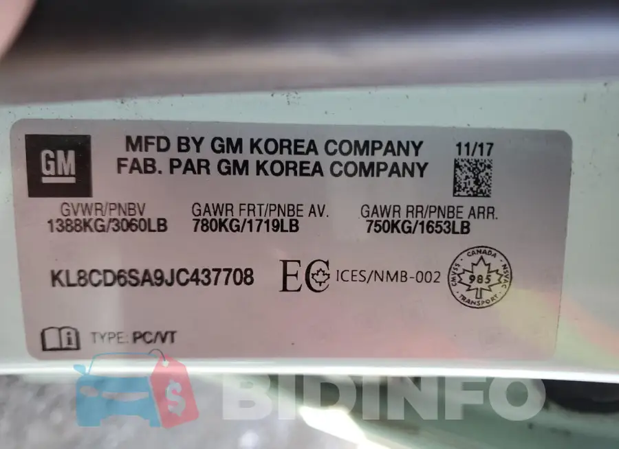 KL8CD6SA9JC437708 Photo# 13