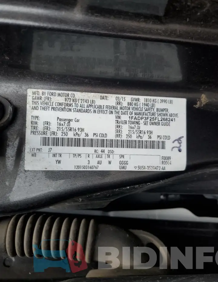 1FADP3F25FL268241 Photo# 12