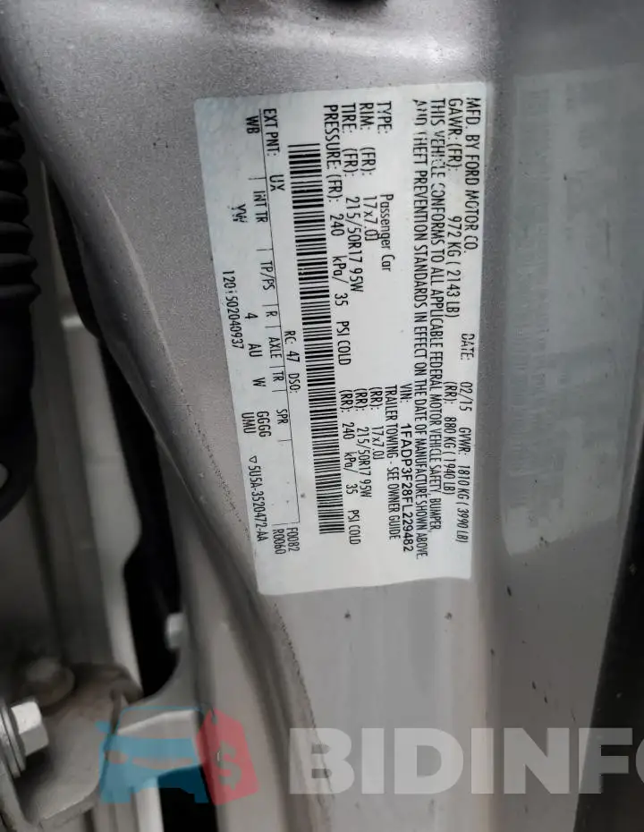 1FADP3F28FL229482 Photo# 12