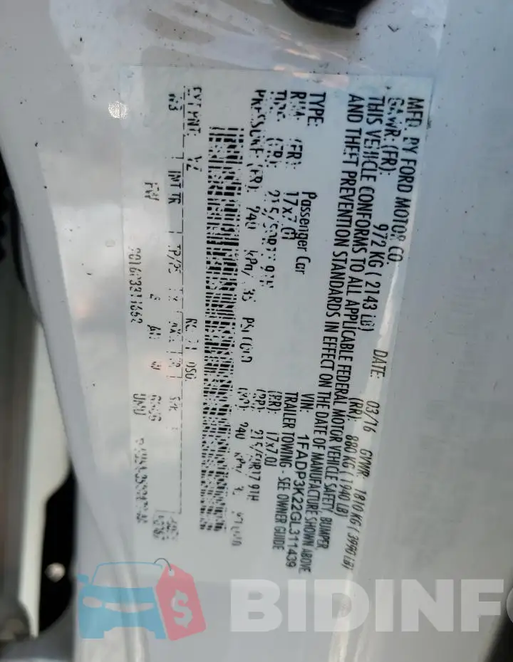 1FADP3K22GL311439 Photo# 13