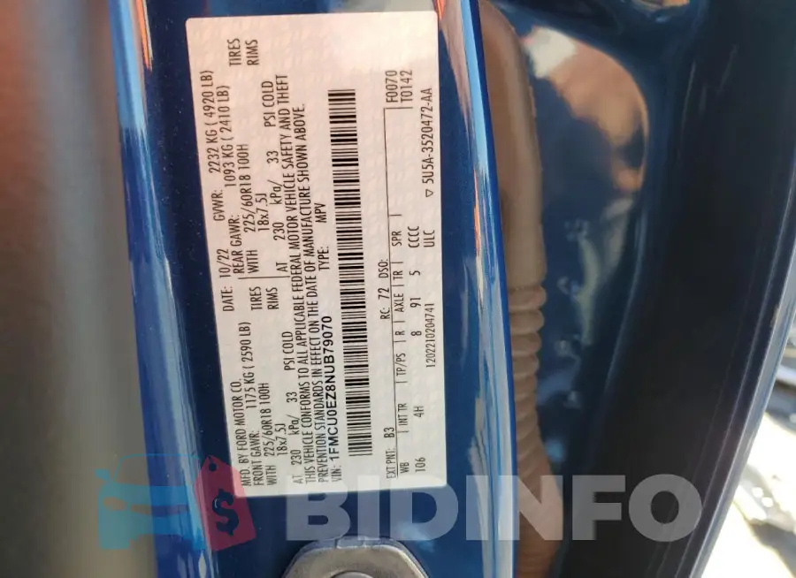 1FMCU0EZ8NUB79070 Photo# 13