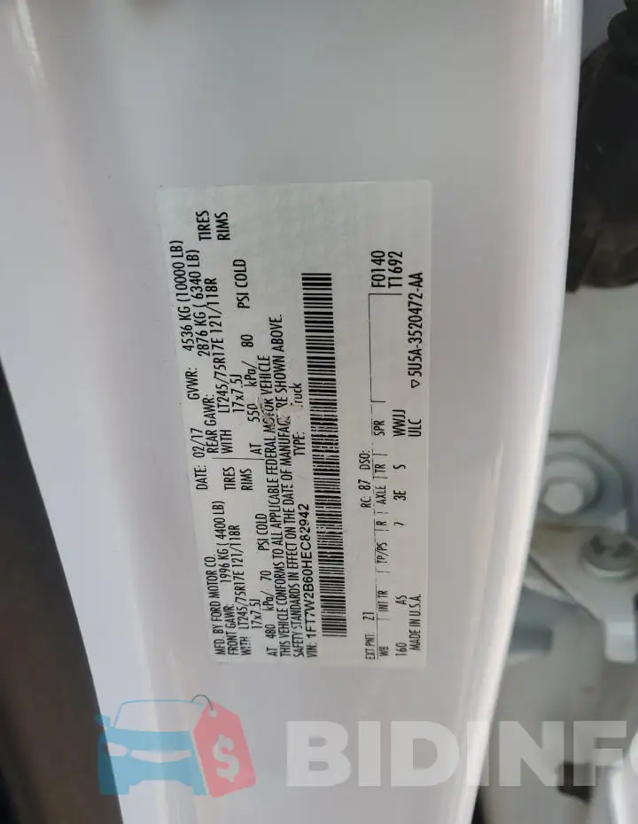 1FT7W2B60HEC82942 Photo# 12