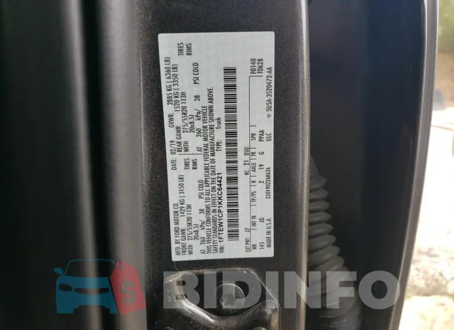 1FTEW1CP1KKC64421 Photo# 12