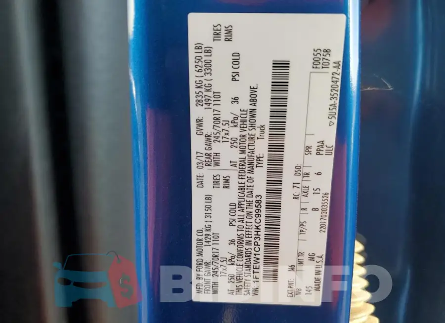 1FTEW1CP3HKC99583 Photo# 12
