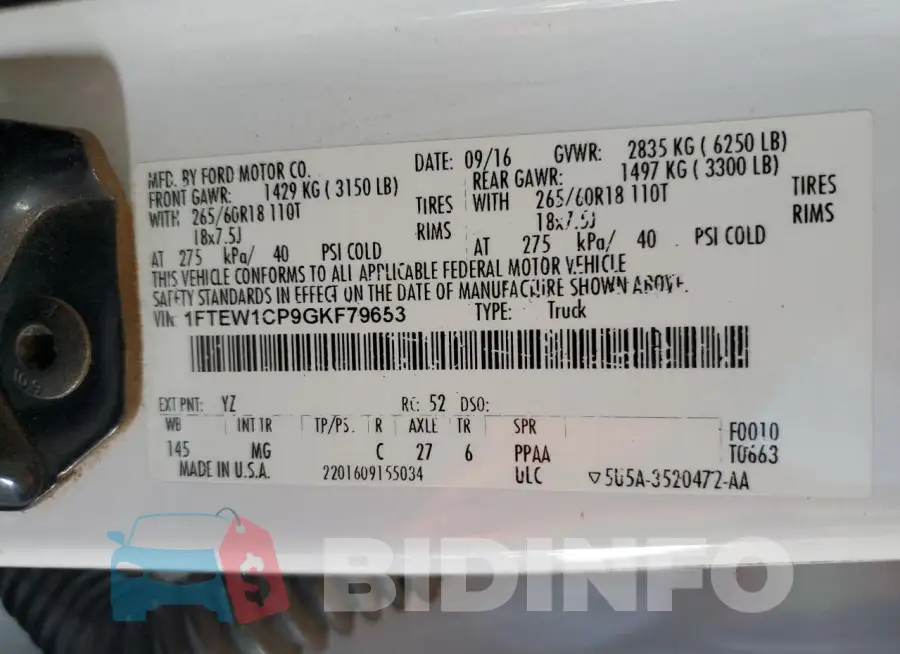 1FTEW1CP9GKF79653 Photo# 12