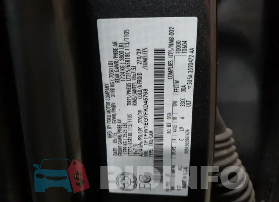 1FTFW1EG7FKD45768 Photo# 12