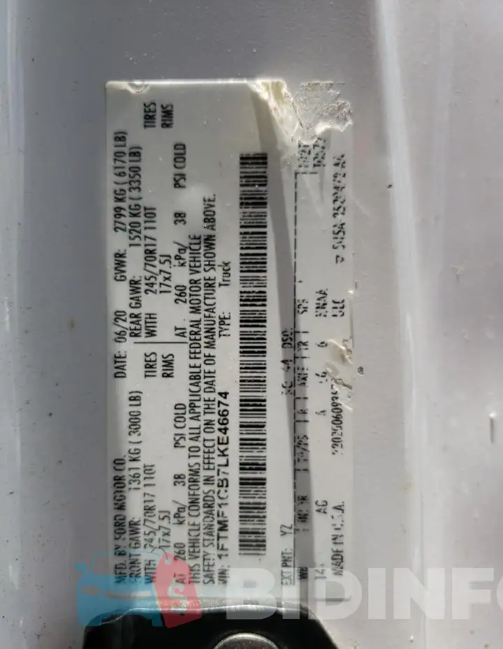 1FTMF1CB7LKE46674 Photo# 12