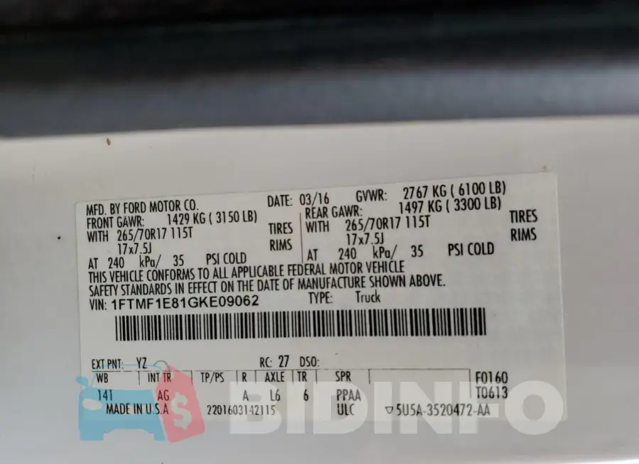 1FTMF1E81GKE09062 Photo# 12