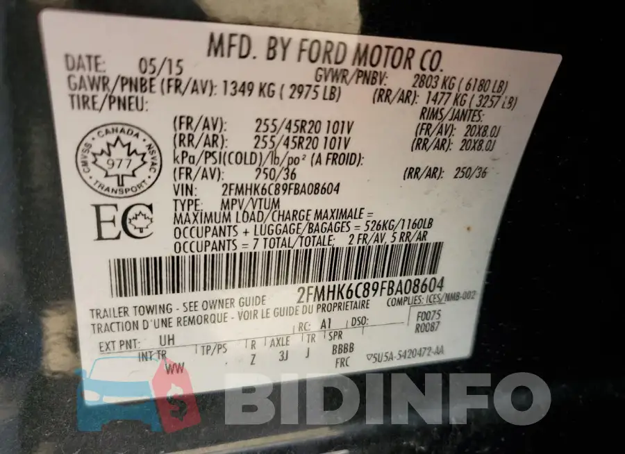 2FMHK6C89FBA08604 Photo# 13