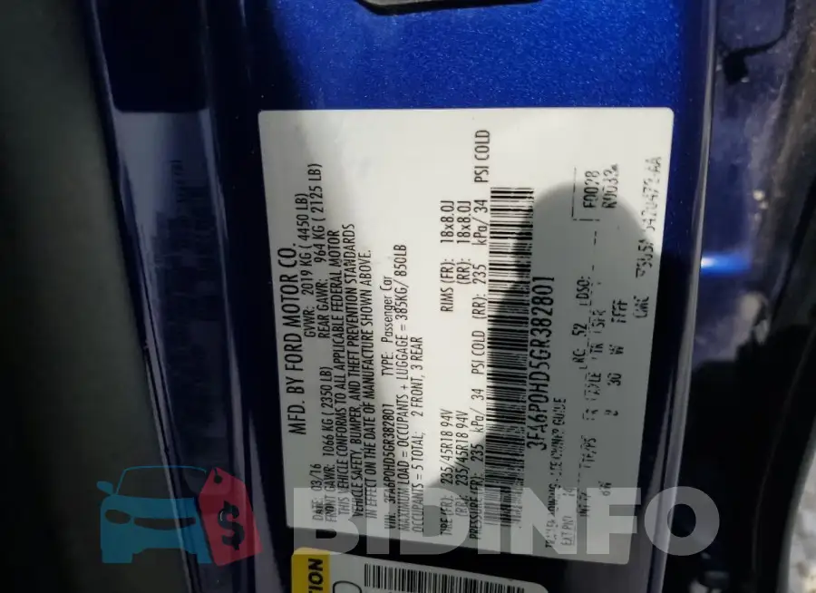 3FA6P0HD5GR382801 Photo# 12