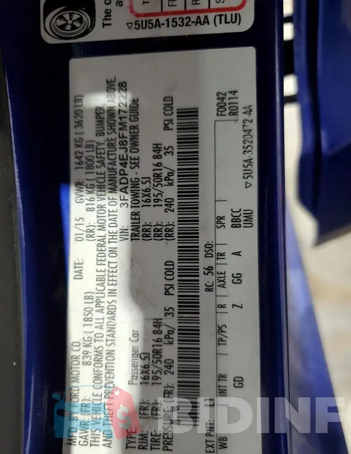 3FADP4EJ8FM172228 Photo# 12