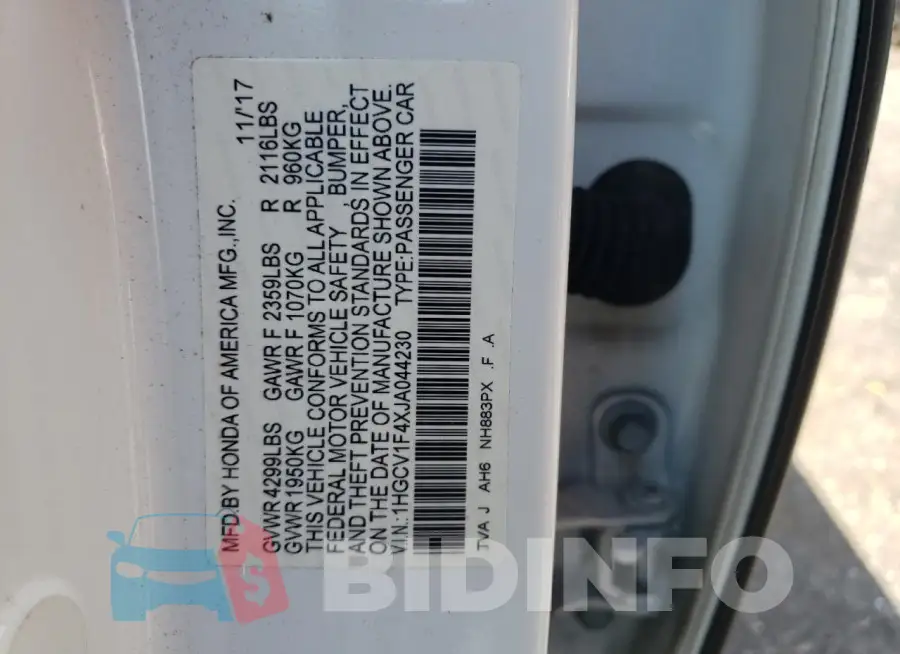 1HGCV1F4XJA044230 Photo# 13