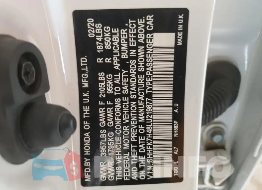 SHHFK7H48LU219877 Photo# 12