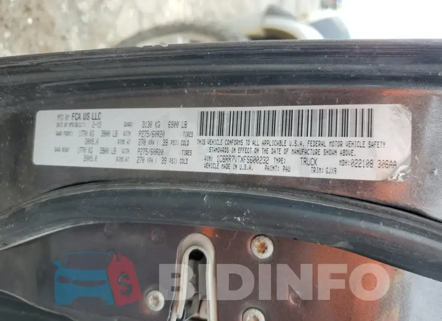 1C6RR7VTXFS600232 Photo# 12