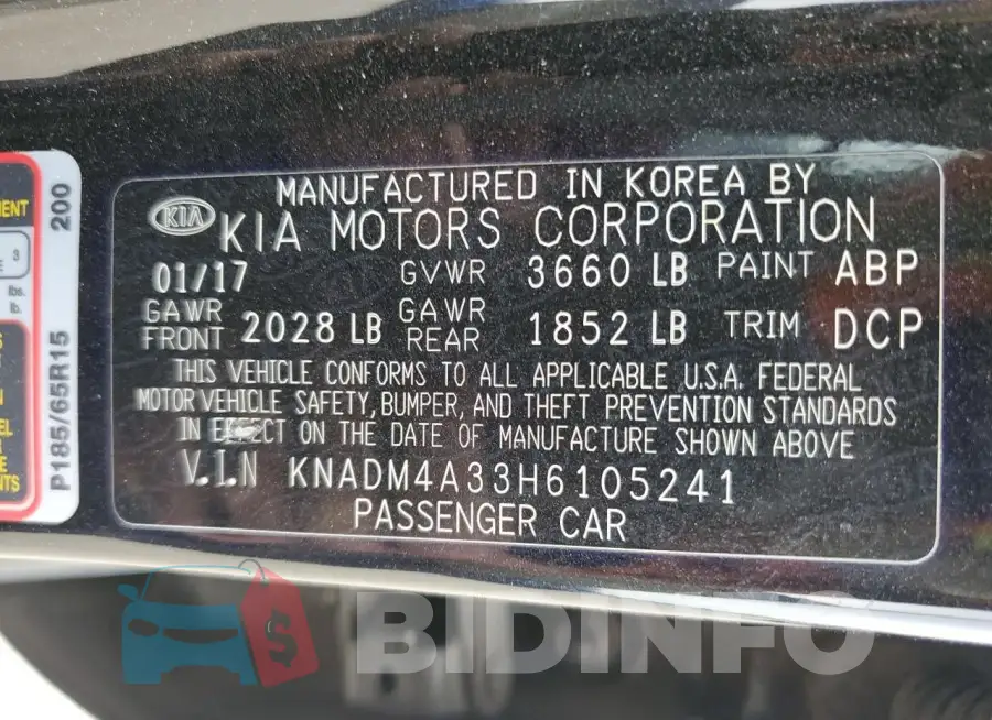 KNADM4A33H6105241 Photo# 12