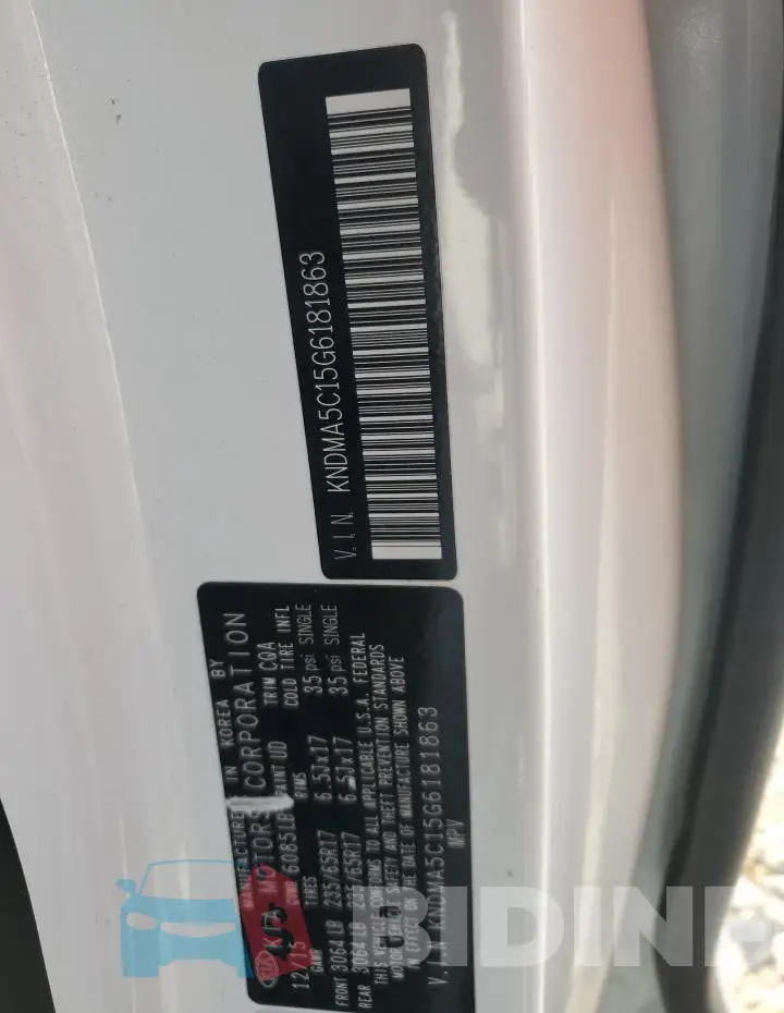 KNDMA5C15G6181863 Photo# 13