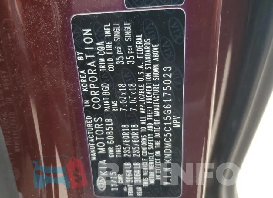 KNDMC5C15G6175023 Photo# 13