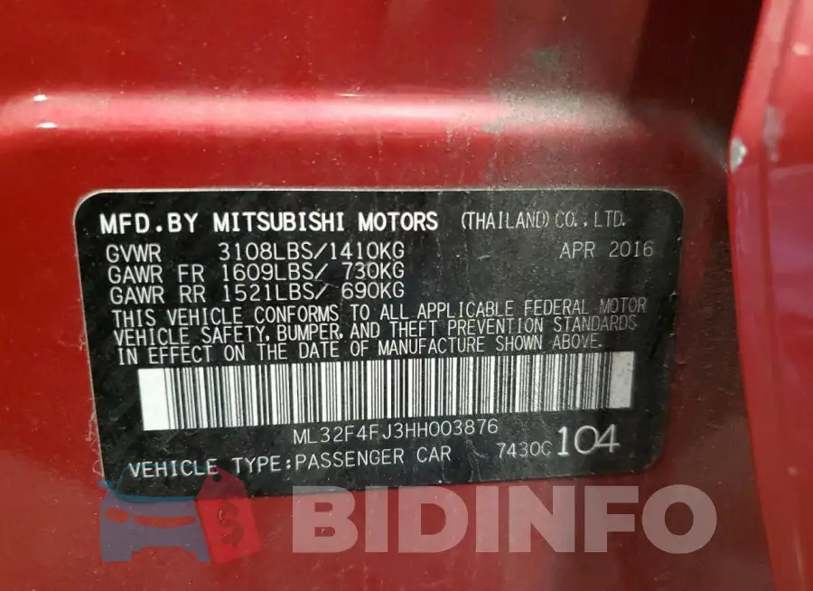 ML32F4FJ3HH003876 Photo# 13