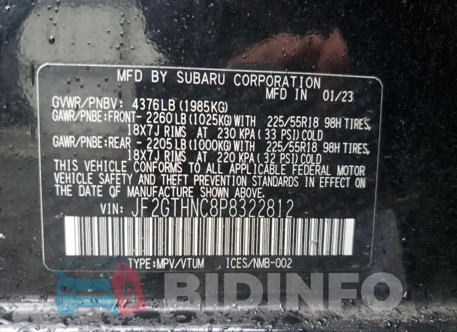 JF2GTHNC8P8322812 Photo# 13