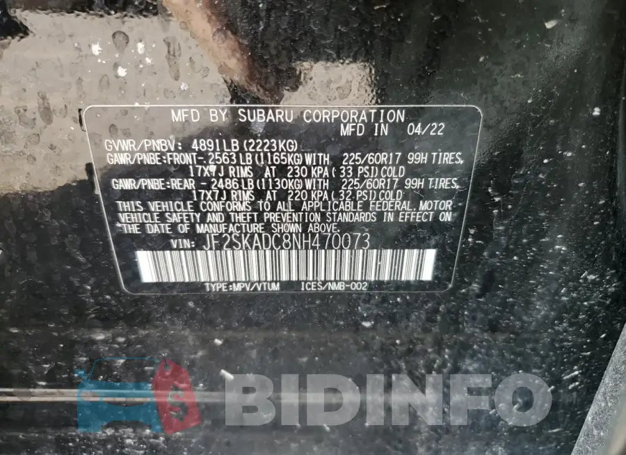 JF2SKADC8NH470073 Photo# 13