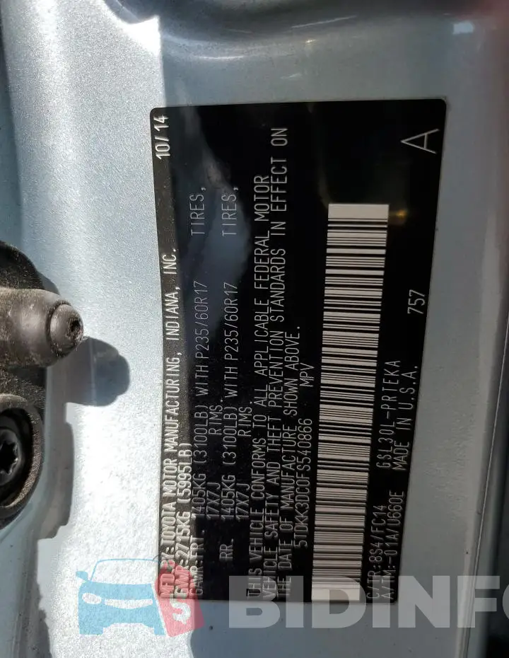 5TDKK3DC0FS540866 Photo# 13