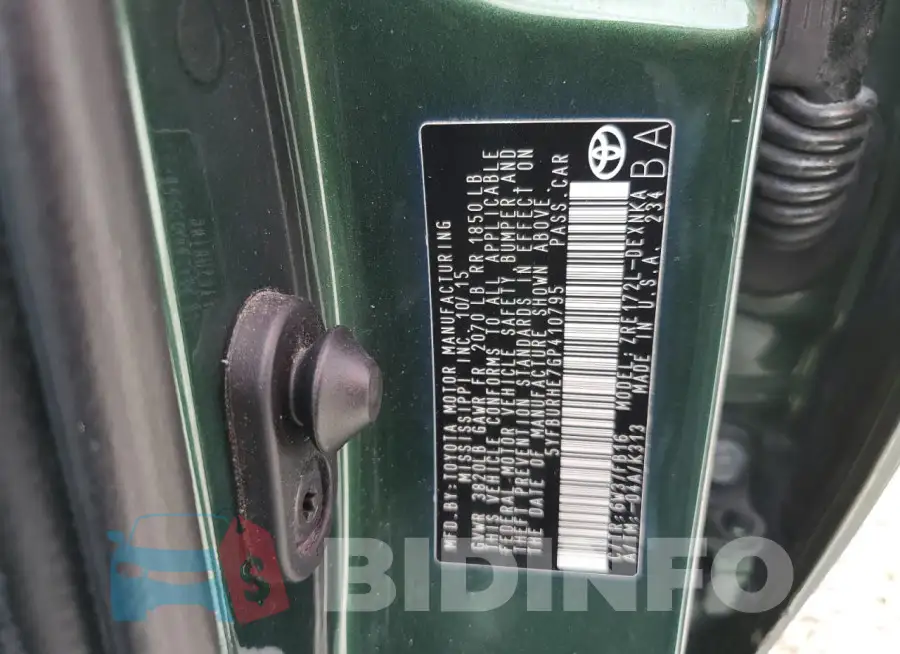 5YFBURHE7GP410795 Photo# 12