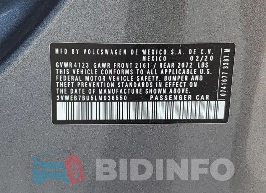 3VWEB7BU5LM036550 Photo# 12