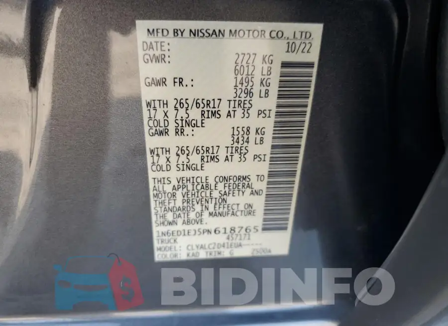 1N6ED1EJ5PN618765 Photo# 12