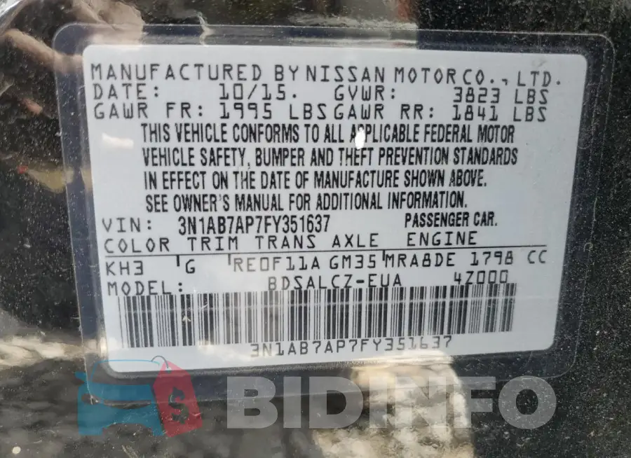 3N1AB7AP7FY351637 Photo# 12