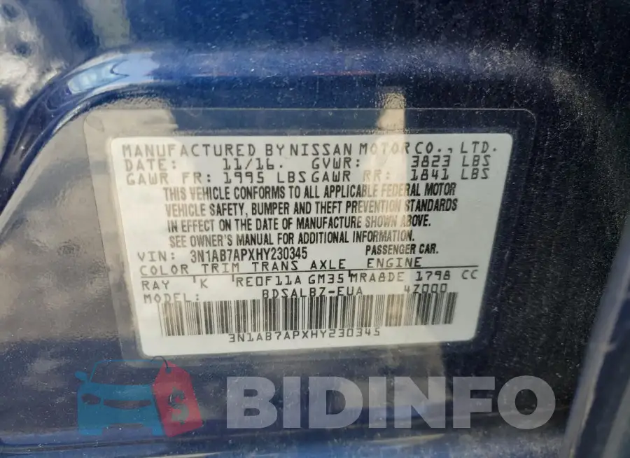 3N1AB7APXHY230345 Photo# 12