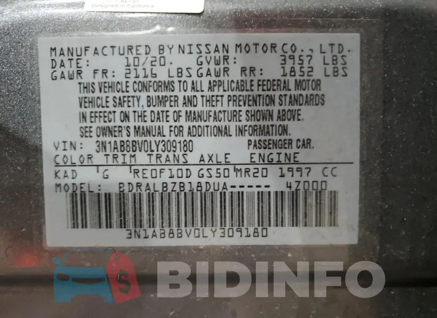 3N1AB8BV0LY309180 Photo# 13