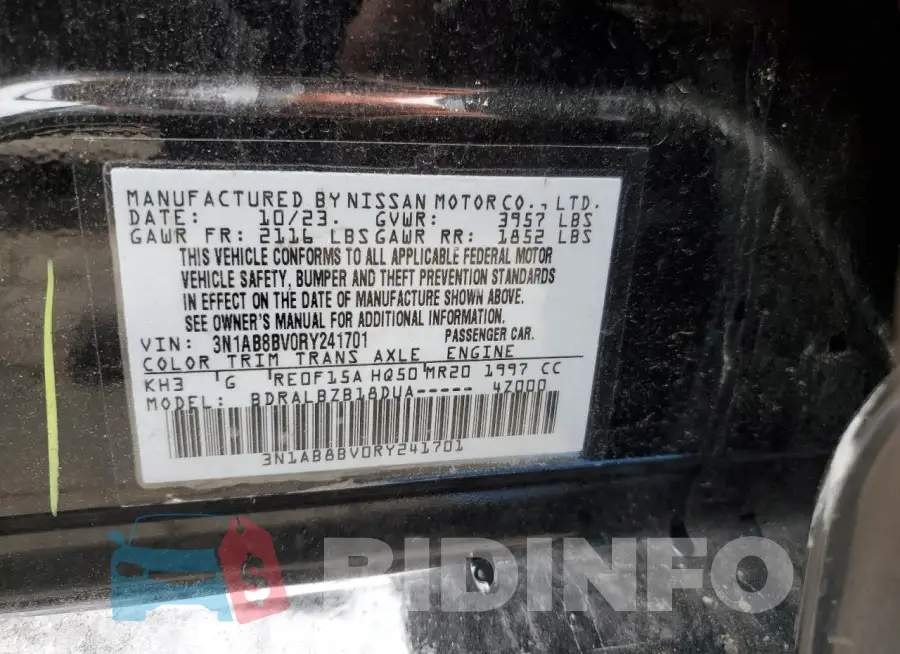 3N1AB8BV0RY241701 Photo# 12